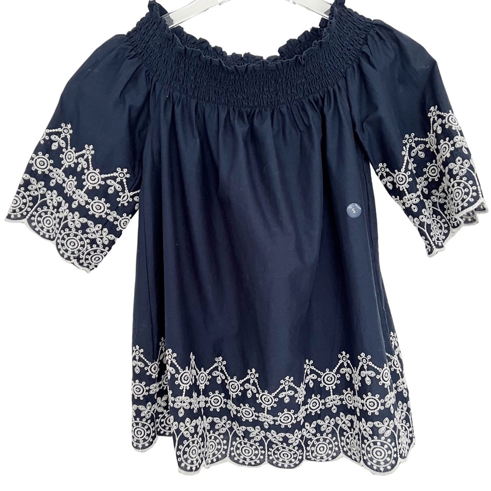 Abercrombie & Fitch Off the Shoulder Navy Blue Top Women’s - Size Small